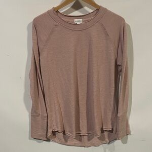 Evereve Dusty Rose Long Sleeve Top